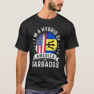 T-shirt Barbadian American Patriot Grown Flag Humor