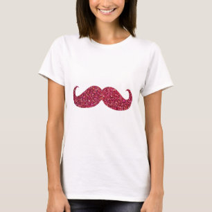 T-shirt Barbe à papa rouge pailletée