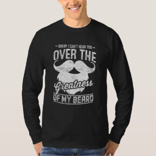 T-shirt Barbe d'homme Désolé, je ne t'entends pas malgré l