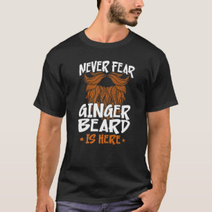 T-shirt Barbe Homme Porté Gingembre Beard Jamais Peur Ging