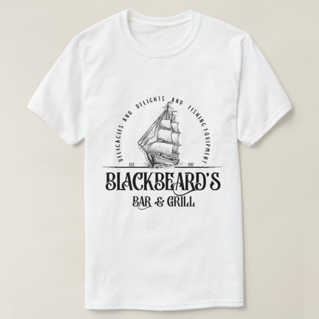 T-shirt Barbe Noire Bar et Grill Notre drapeau signifie mo (Design devant)