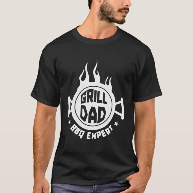 T-shirt Barbecue Barbecue Barbecue Viande Grillade Papa (Devant)