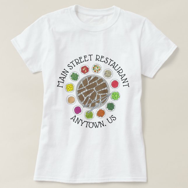 T-shirt Barbecue coréen Barbecue Barbecue Restaurant de cu (Design devant)
