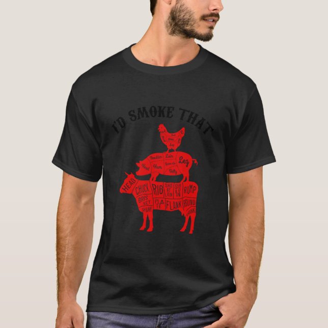 T-shirt Barbecue Je Fumerais Ce Grill Grillant Fumeur Gril (Devant)