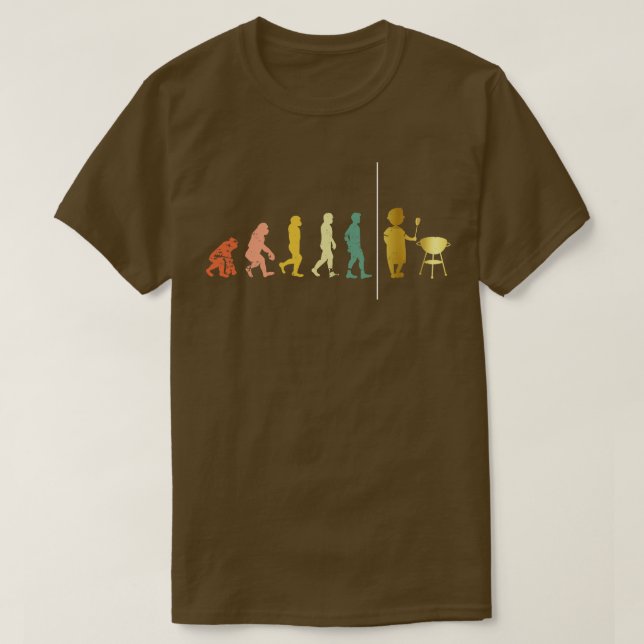 T-shirt Barbecue Retro Evolution BBQ (Design devant)