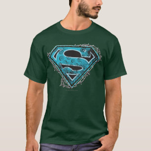 T-shirt Barbelé et fleurs de logo de Supergirl