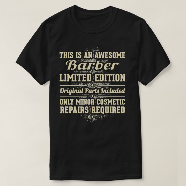 T-shirt Barber Funny Offre d'emploi 2 (Design devant)