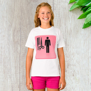 T-shirt Barber Shop Icon Haircut Comb et ciseaux