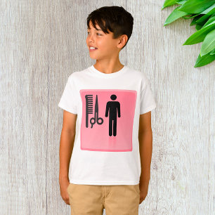 T-shirt Barber Shop Icon Haircut Comb et ciseaux