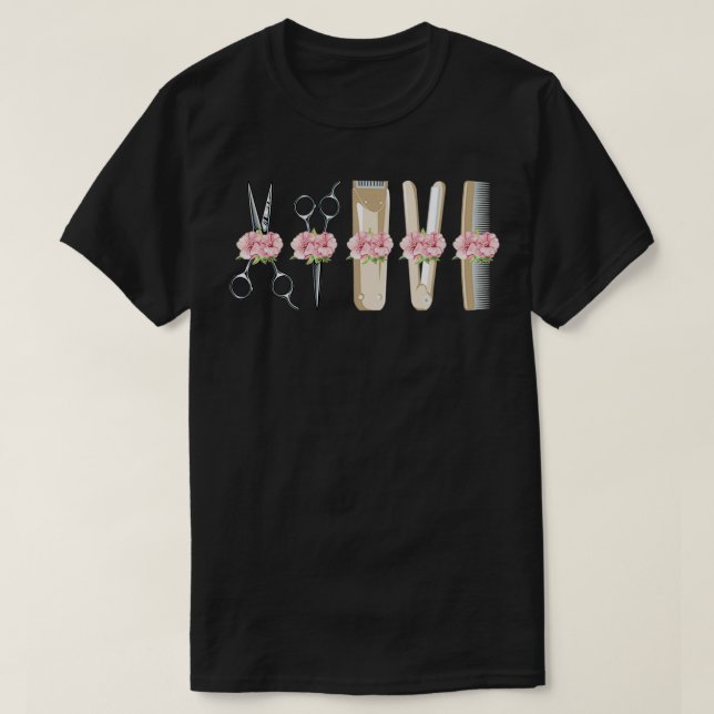 T-shirt Barber Tools Love (Design devant)