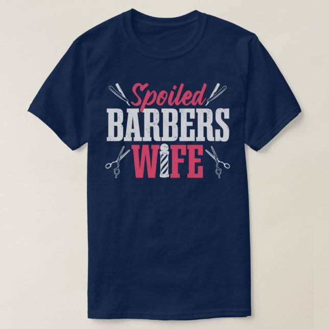 T-shirt Barbershop Coiffeur Barbiers Spots Femme (Design devant)