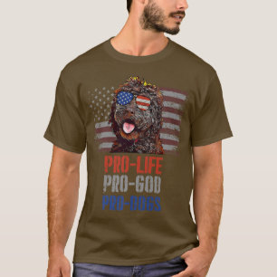 T-shirt Barbet Anti-avortement Pro God Pro Chiens Premium