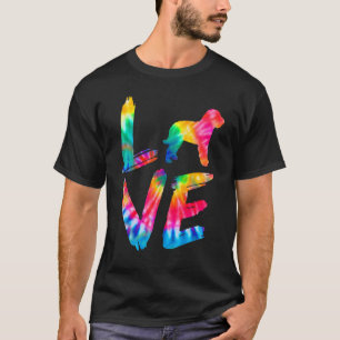 T-shirt Barbet Tie Dye Love Chien Maman Papa