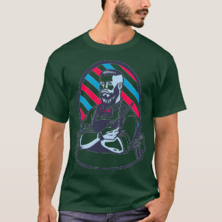 T-shirt Barbier avec miroir extraordinaire