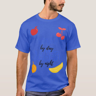 T-shirt Barbier Par Jour Baker Par Nuit Drôle Baking Cadea