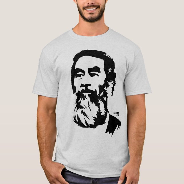 T-shirt barbu de portrait de Saddam Hussein (Devant)