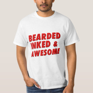T-shirt Barbu, encré et impressionnant