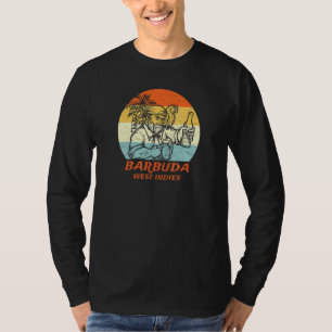 T-shirt Barbuda Antilles Vintage Retro Pirate & Parrot