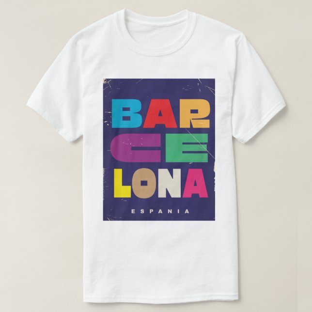T-shirt Barcelona Espania (Design devant)