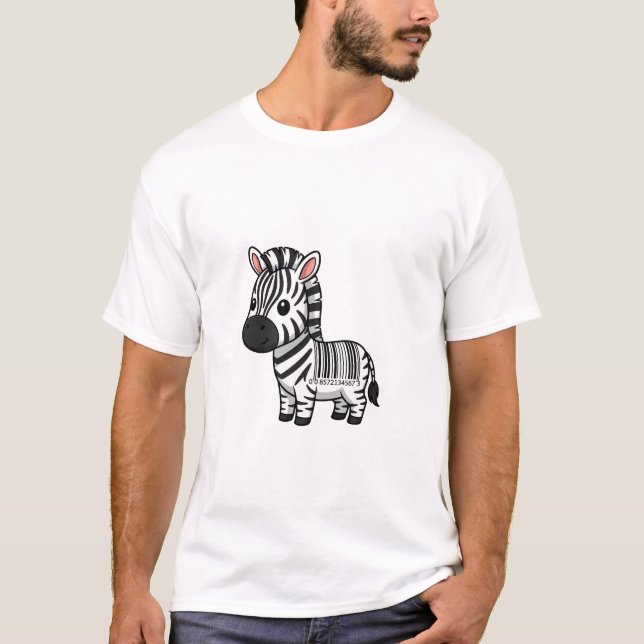 T-shirt Barcode Zebra Cutie (Devant)