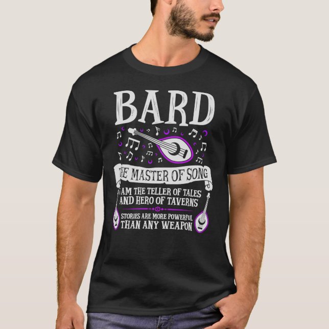 T-shirt BARD, MAÎTRE DE LA CHANSON - Dungeons &amp; Dragon (Devant)