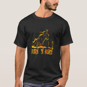 T-shirt Baril Racing Cheval équitation Rodéo Cowgirl Turn