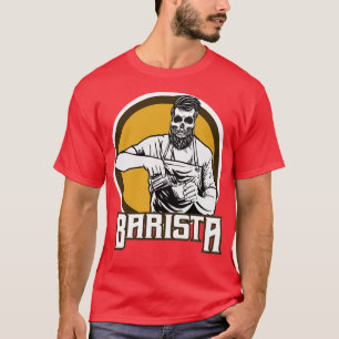 T-shirt Barista Coffee Skeleton Funny National Barista Day