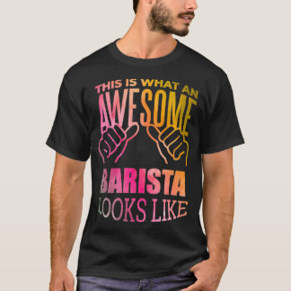 T-shirt Barista Funny Dit en aquarelle