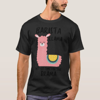 T-shirt barista llama stupéfiant barista drôle barista mig