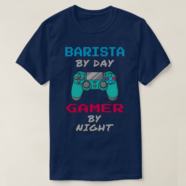 T-shirt Barista Par Jeu De Jour Jeu De Nuit (Design devant)
