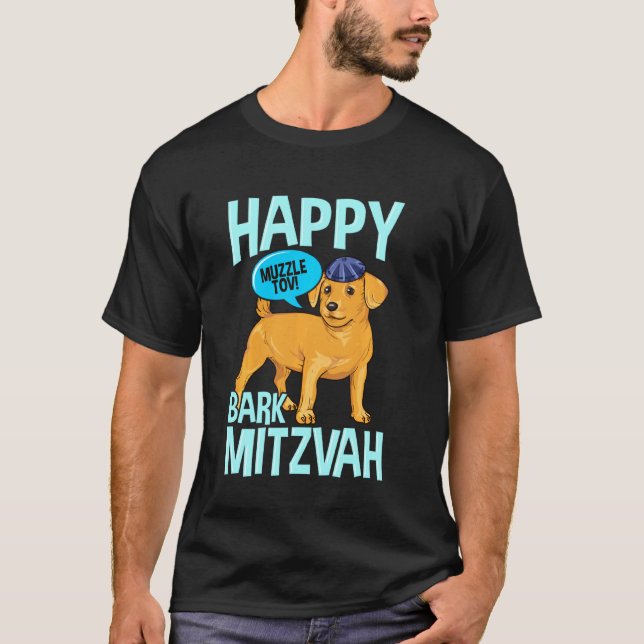 T-shirt Bark Mitzvah Amoureux des chiens Funny Jewish Bar  (Devant)