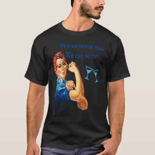 T-shirt Barman Employé Meilleure Équipe Drôle Femme T Mixo