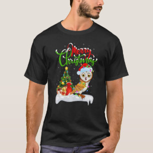 T-shirt Barne Owl Oiseau Amoureux Jeu de Noël Décoration P