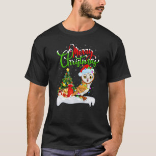 T-shirt Barne Owl Oiseau Amoureux Jeu de Noël Décoration P