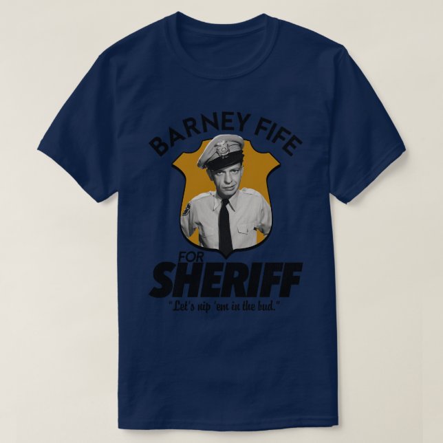 T-shirt Barney Fife Pour Sheriff (Design devant)