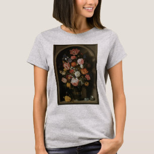 T-shirt Baroque vintage, pièce de fleurs de Bosschaert, Aî