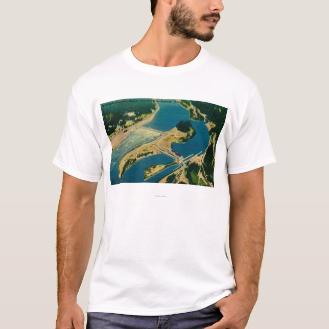 T-shirt Barrage et fleuve Columbia de Bonneville d'air (Devant)