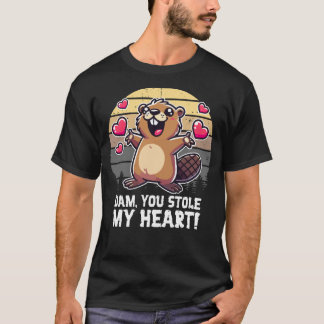 T-shirt Barrage, Vous M'Avez Volé Le Coeur - Drôle Castor 