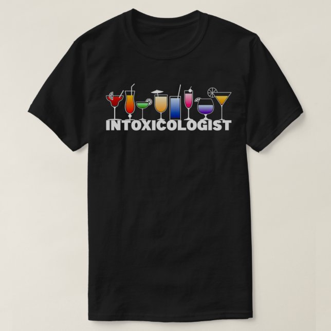 T-shirt Barre Bartender Intoxicologue (Design devant)