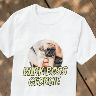 T-shirt Barre Boss Animaux de compagnie Photo Moderne Simp