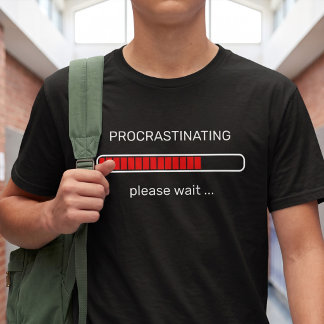 T-shirt Barre de chargement de procrastination drôle - Per