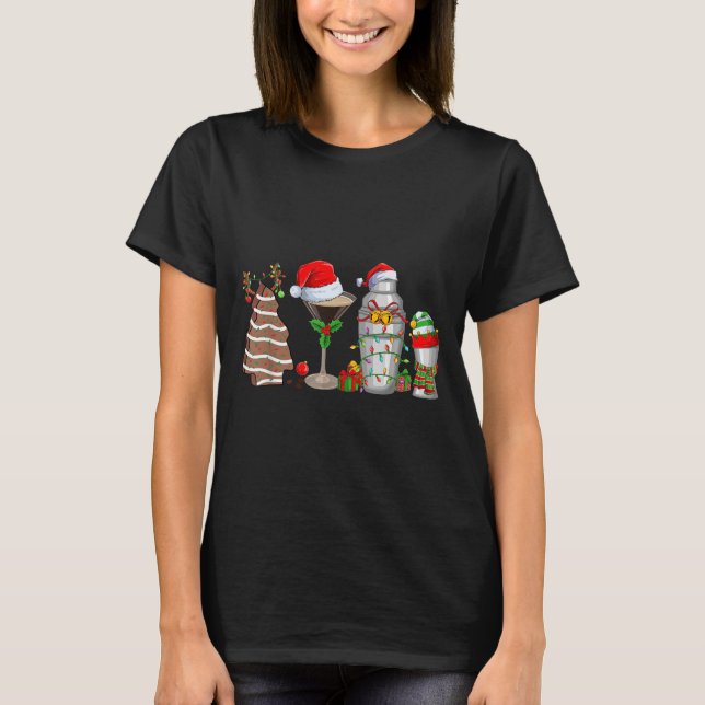T-shirt Barre de fête de Noël Espresso Martini (Devant)