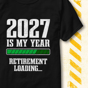 T-shirt Barre de Progression Drôle Retraite 2027 Retraite
