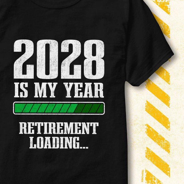 T-shirt Barre de progression drôle Retraité 2028 Retraite  (Créateur téléchargé)
