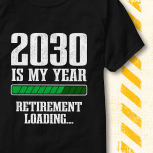 T-shirt Barre de progression drôle Retraite 2030 Retraite