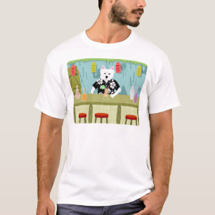T-shirt Barre de Terrier blanc de montagne occidentale