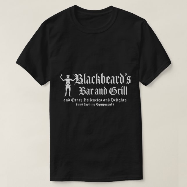 T-shirt Barre et grill Barbe noire (Design devant)
