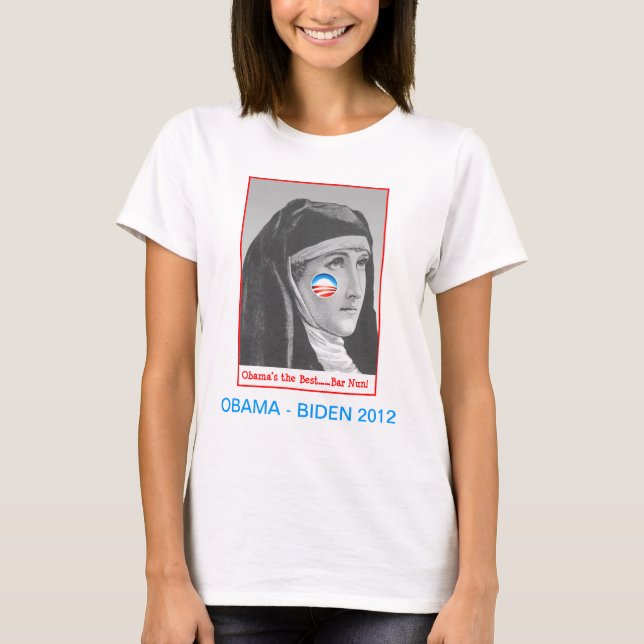 T-shirt Barre "nonne" pour Obama (Devant)