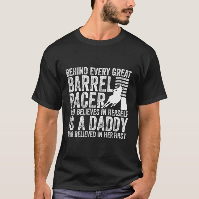 T-shirt Barrel Racer Papa Papa Père Barrel Racer (Devant)