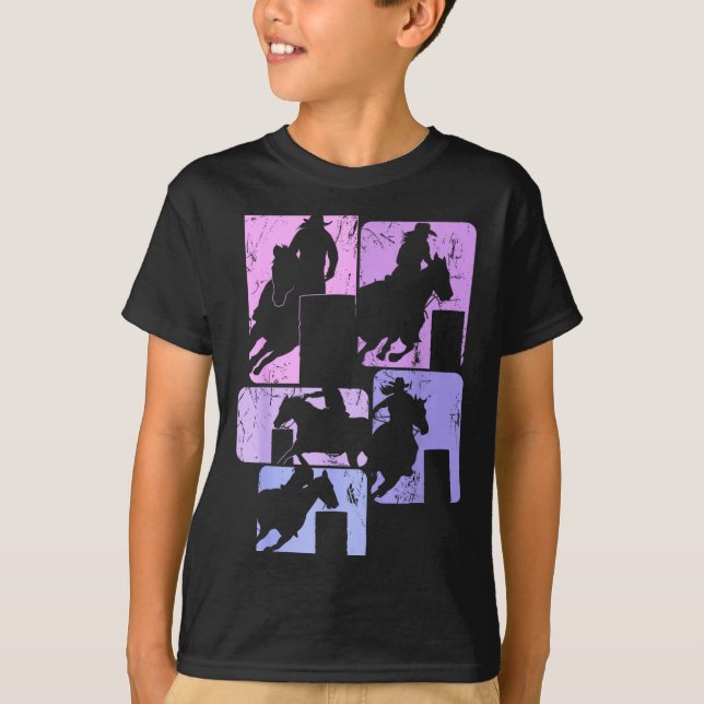 T-shirt Barrel Racing Horse Barrel Racer Rodeo Cowgirl Wom (Devant)